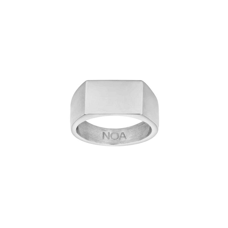 Nordahl Andersen Son of Noa signetring til mænd i blank rustfrit stål med rent, maskulint design