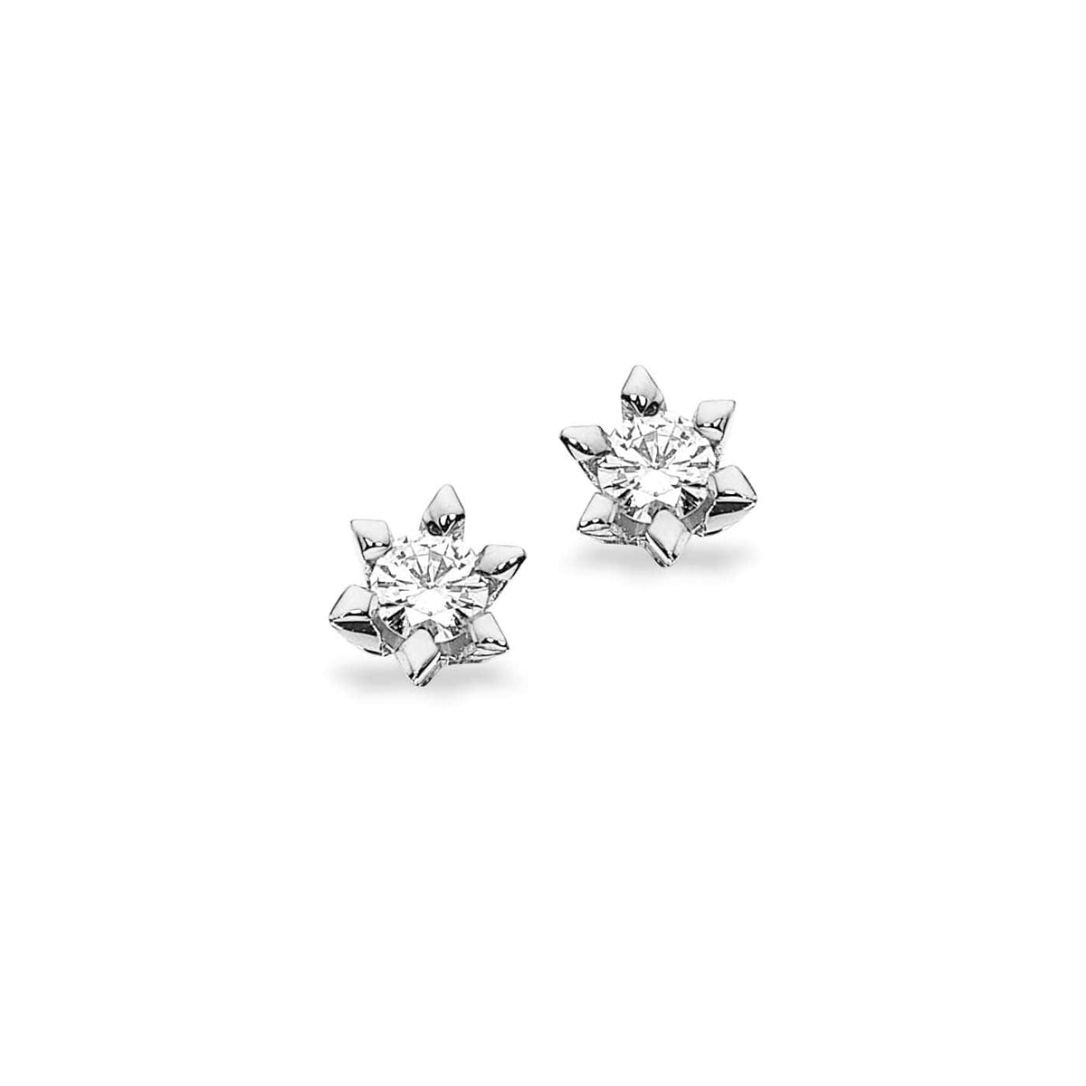 Scrouples Victoria diamantørestikker i 14 kt. hvidguld med brillant – set fra siden