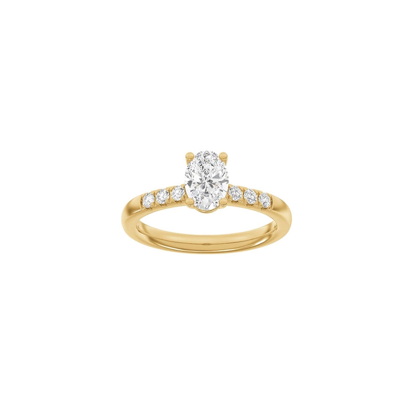 Siersbøl LUXURY oval ring i 14 kt. rødguld med 1,2 ct lab-grown diamant