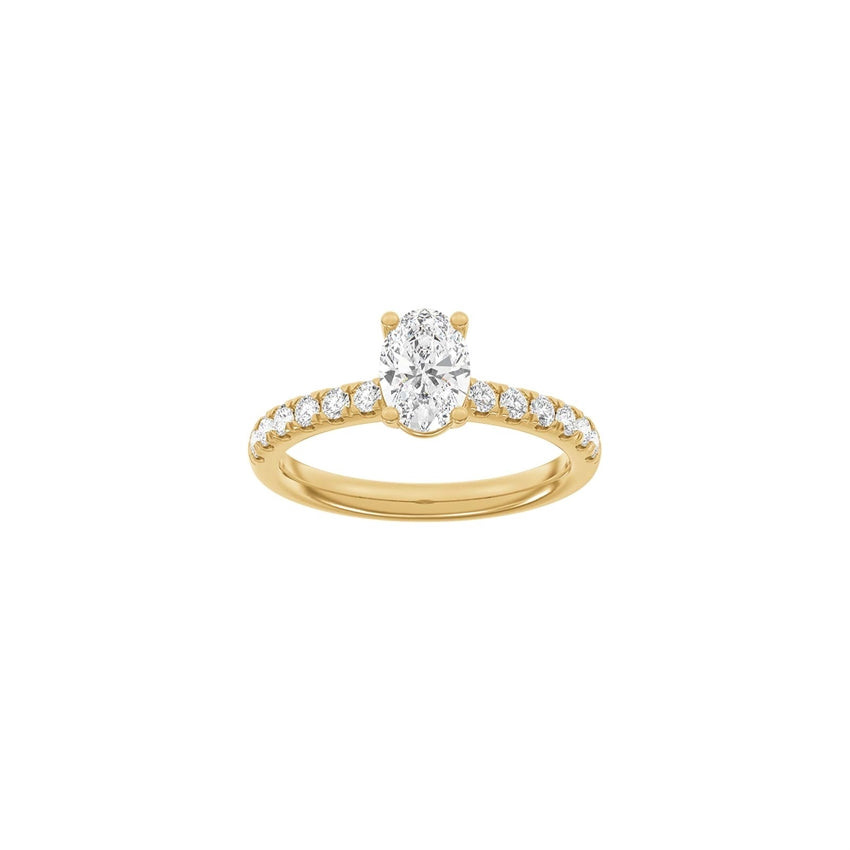Siersbøl LUXURY oval ring i 14 kt. rødguld med 1,4 ct. lab-grown diamanter