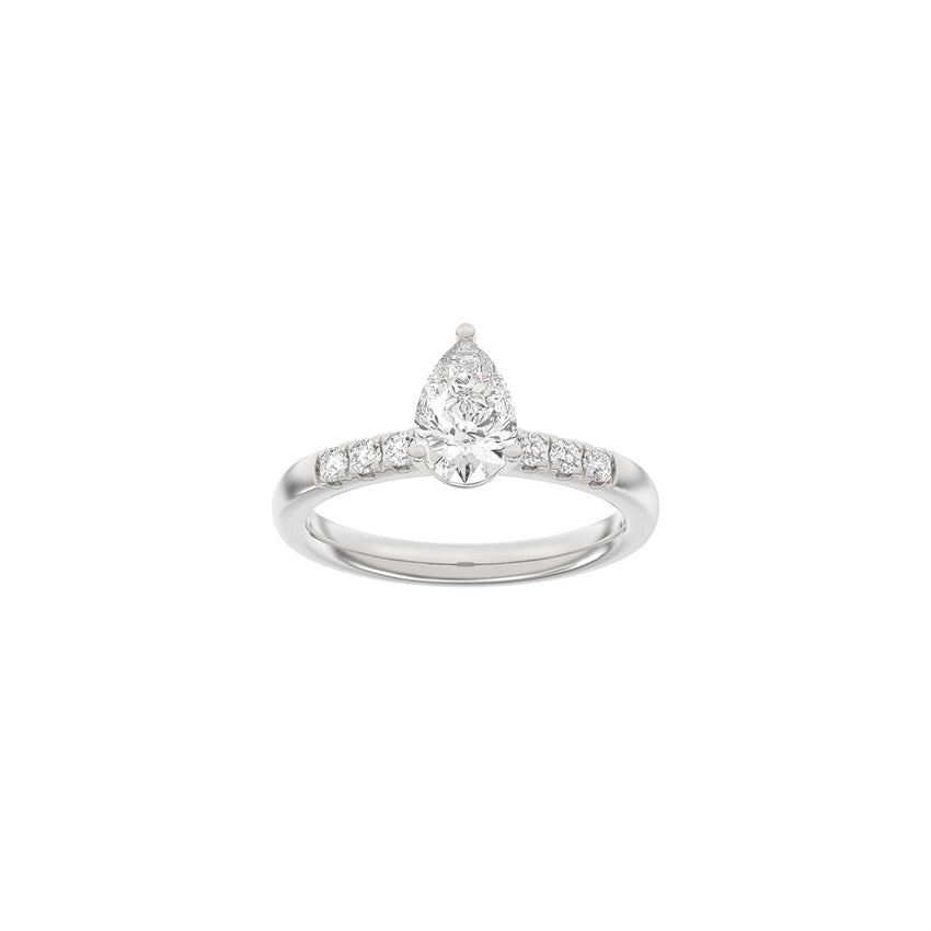 Siersbøl Luxury dråbering i 14 karat hvidguld med lab-grown diamanter på i alt 1,2 ct