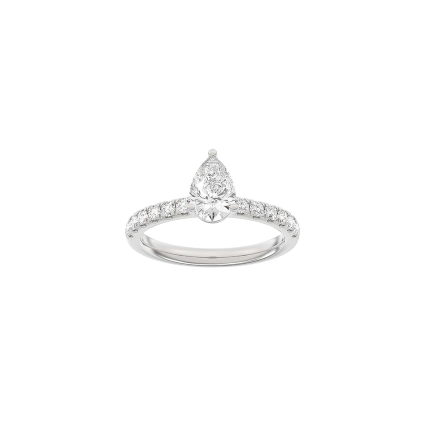 Siersbøl Luxury dråbering i 14 karat hvidguld med lab-grown diamanter på i alt 1,4 ct