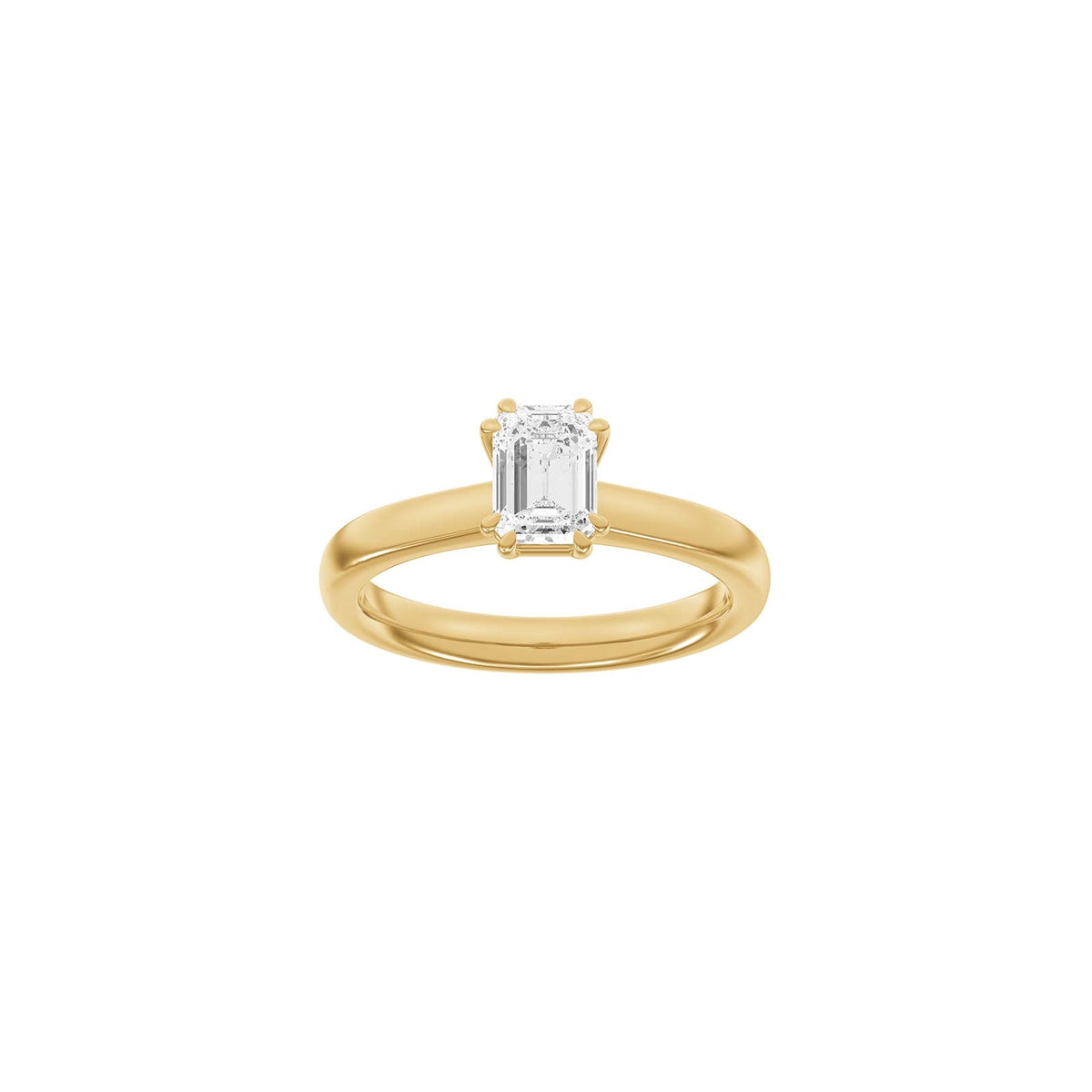 Siersbøl LUXURY firkantet ring i 14 karat rødguld med lab-grown diamant på 1,0 carat