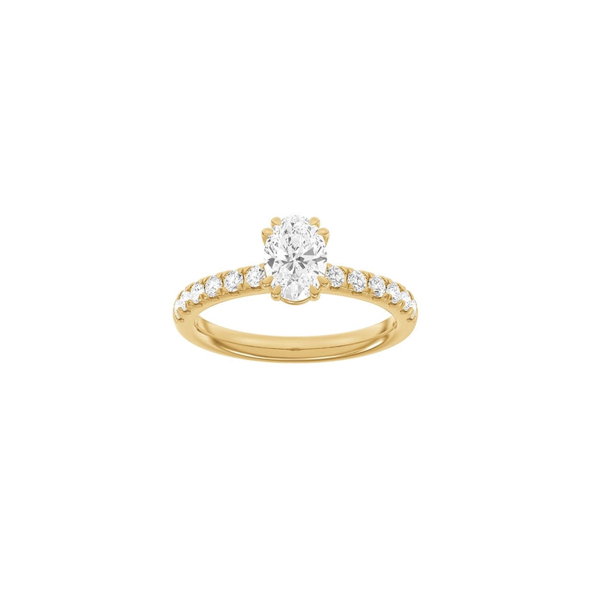 Siersbøl Luxury oval ring i 14 kt. rødguld med 1,4 ct lab-grown diamanter