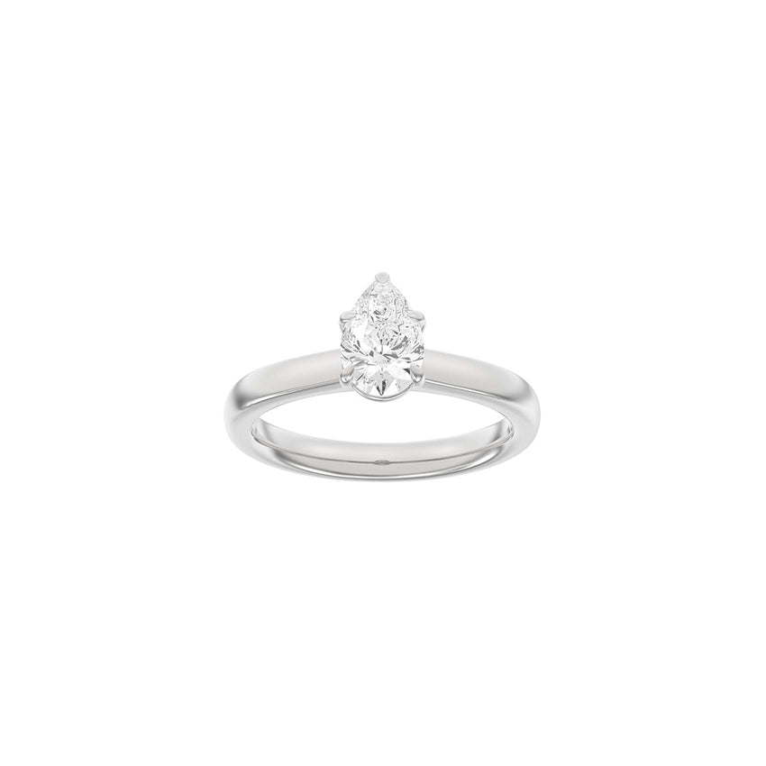 Siersbøl Luxury dråbering i 14 karat hvidguld med lab-grown diamant på 1,0 carat i femgreber-fatning
