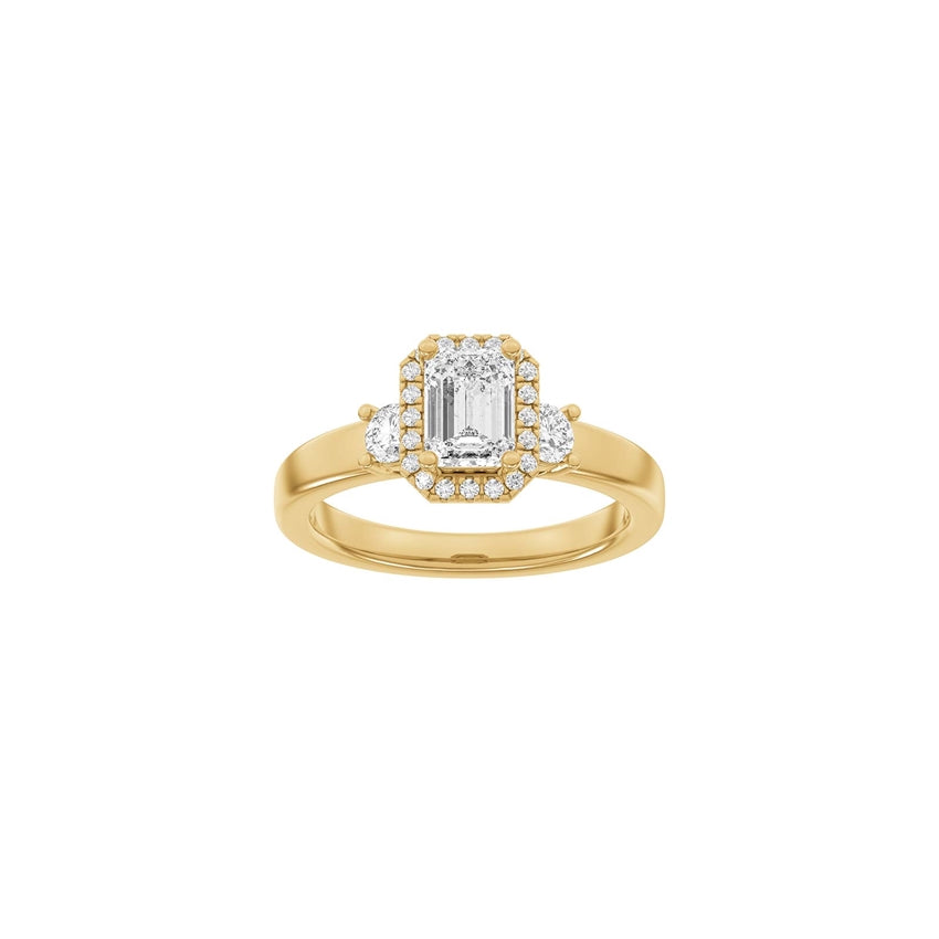 Siersbøl LUXURY Halo firkantet ring i 14 kt rødguld med 1,45 ct lab-grown diamant