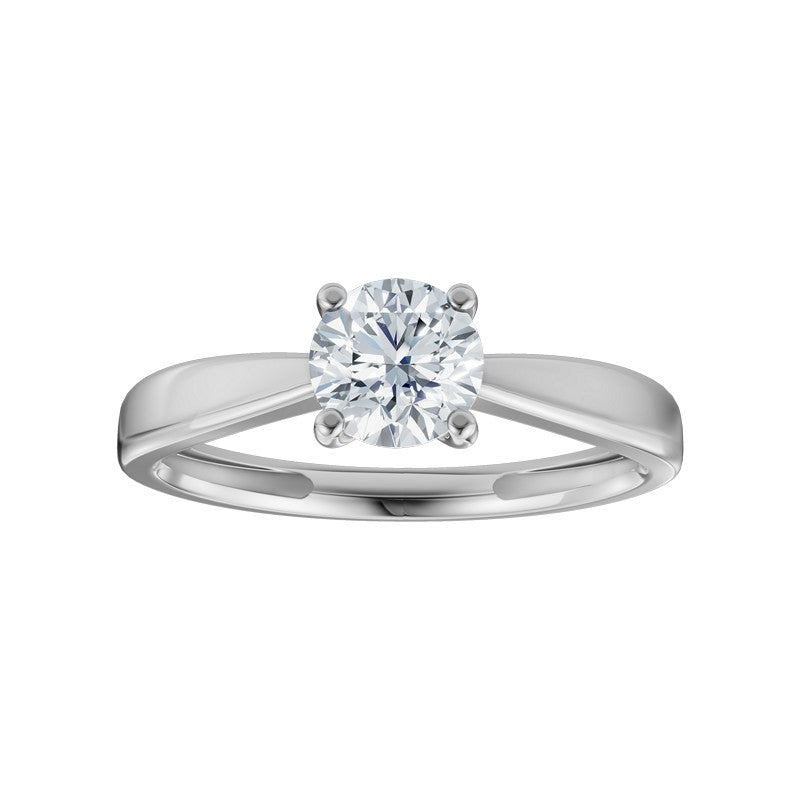 Siersbøl Luxury ring i 14 kt hvidguld med lab-grown diamant – nærbillede af fatning