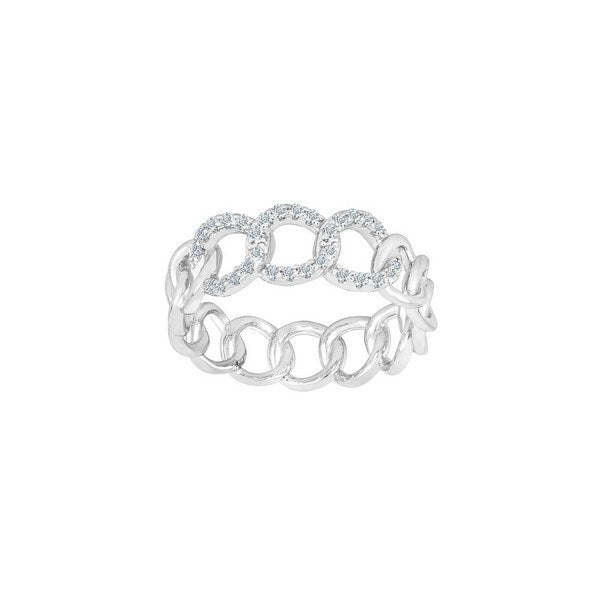 JoanliNor JASMINNOR ring i sterlingsølv med klare zirkoner sat i delikat led