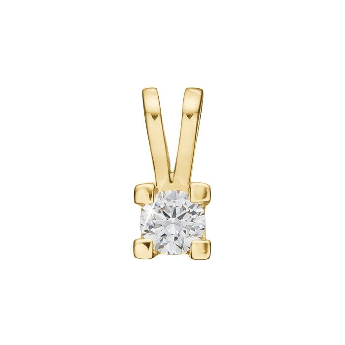 Aagaard Eternity diamantvedhæng i 14 karat guld med brillantslebet diamant i firgrebsfatning