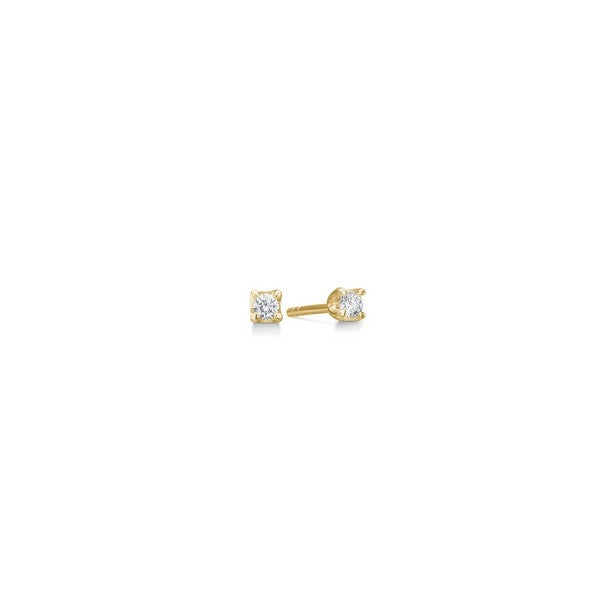 Mads Z CROWN ørestikker i 14 karat guld med brillantslebne diamanter i klassisk og tidløst design