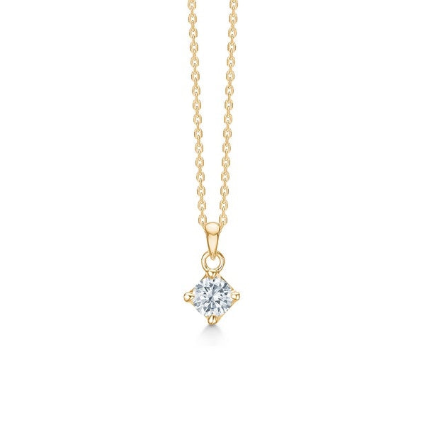 Mads Z CROWN vedhæng i 14 karat guld med brillantslebet diamant fra 0,04 til 0,50 ct.