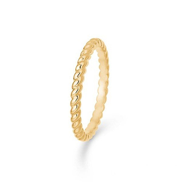 Mads Z Poetry ring i 14 karat guld med snoet, organisk design fra Gold Label-kollektionen