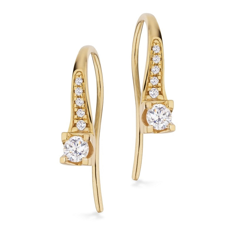 Kleopatra Queen diamant øreringe i 14 kt. Guld 1545 2