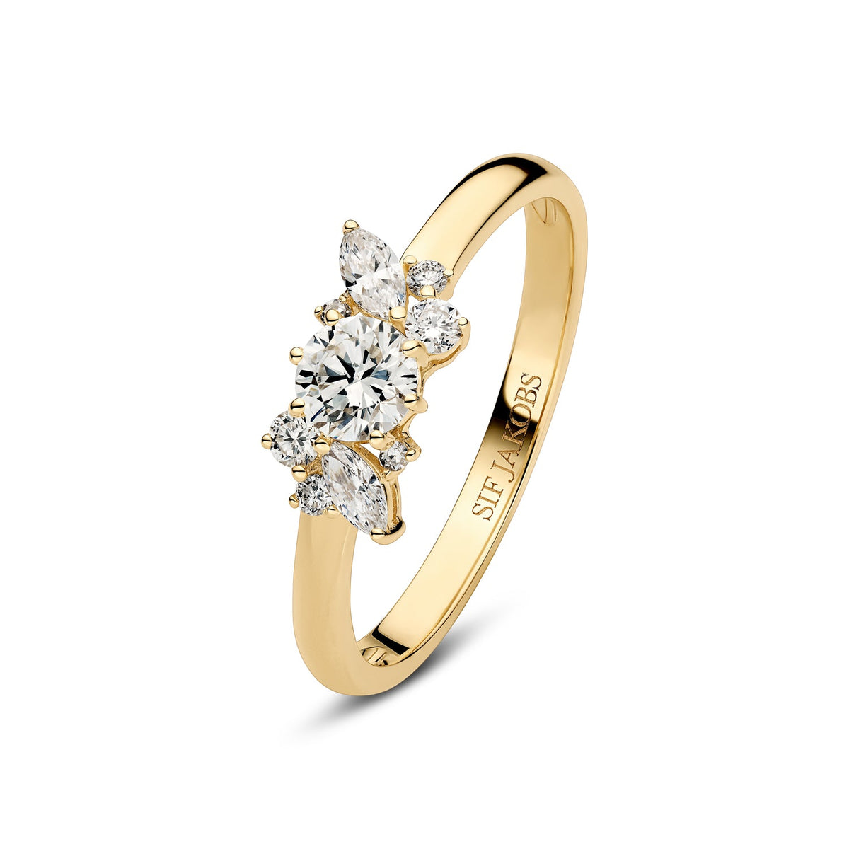 Sif Jakobs Lovere diamantring i 14 kt guld med lab-grown diamanter