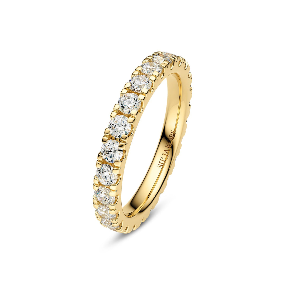 Sif Jakobs Alba Eternity diamantring i 14 kt guld med lab-grown diamanter