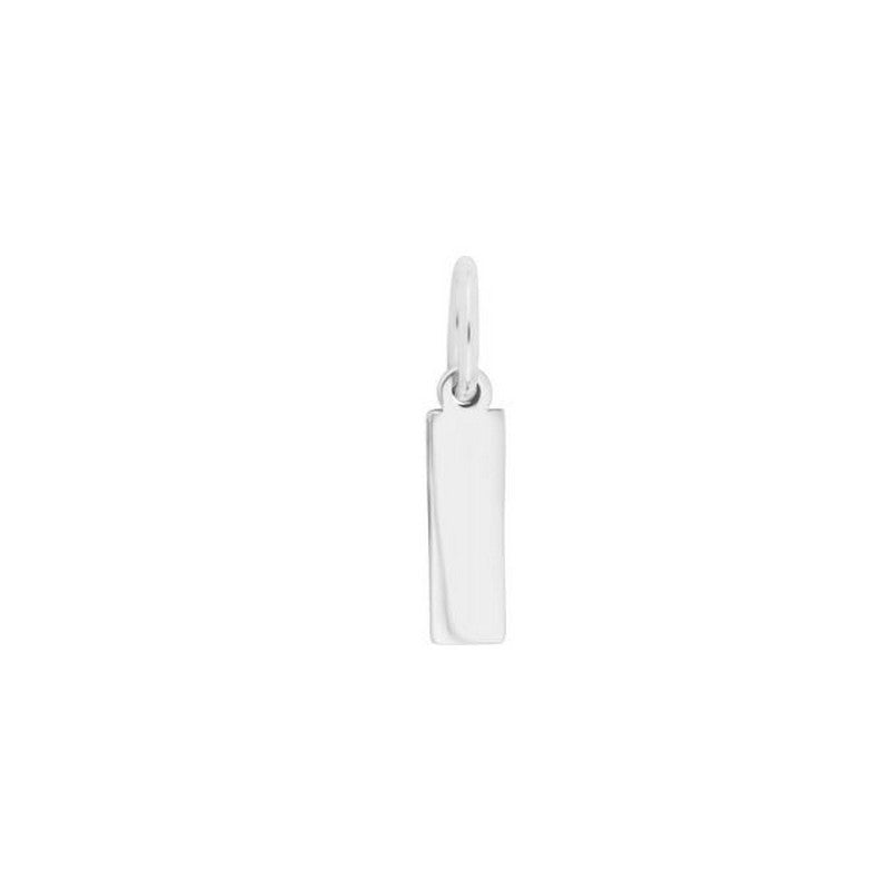 Siersbøl bogstavvedhæng i rhodineret sølv – detalje af kæde