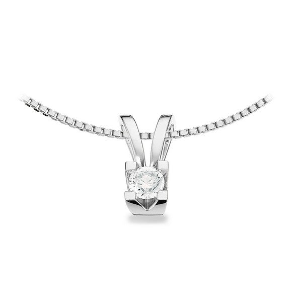 Scrouples Kleopatra vedhæng i 14 kt. hvidguld med diamant, set fra oven