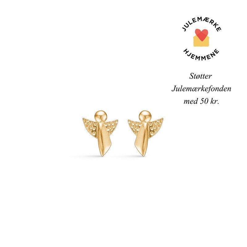 Mads Z ME & MY ANGEL ørestikker i forgyldt sølv med spejlende design
