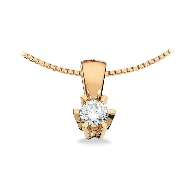 Scrouples prinsesse vedhæng i 14 kt. guld med diamant – nærbillede af detalje
