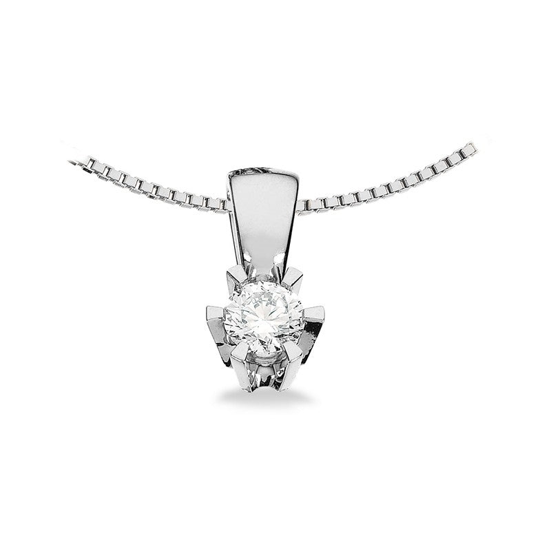 Scrouples prinsesse vedhæng i 14 kt. hvidguld med diamant – nærbillede af detalje