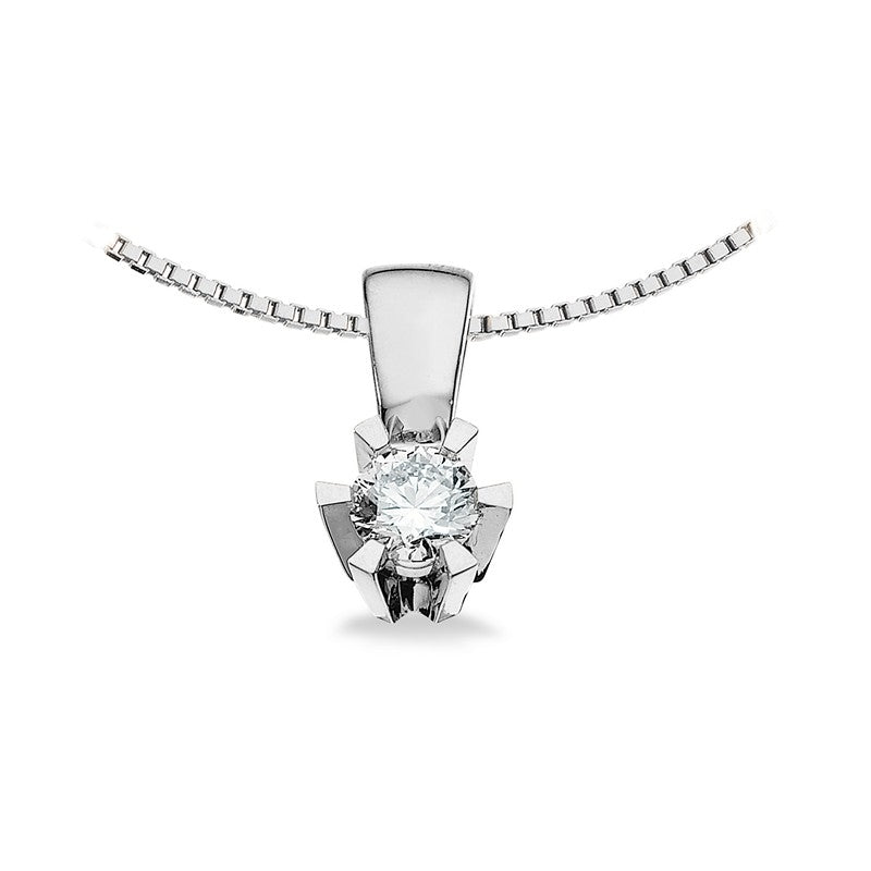 Scrouples Prinsesse vedhæng i 14 kt. hvidguld med diamant – detalje af lås