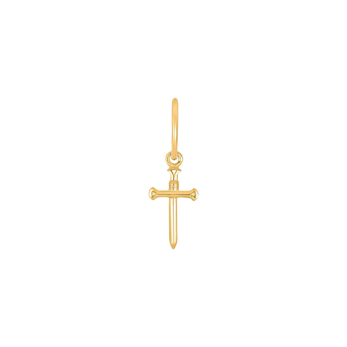 Nordahl Andersen Son of Noa creol i forgyldt sølv med kors-sværd-motiv, 30 mm