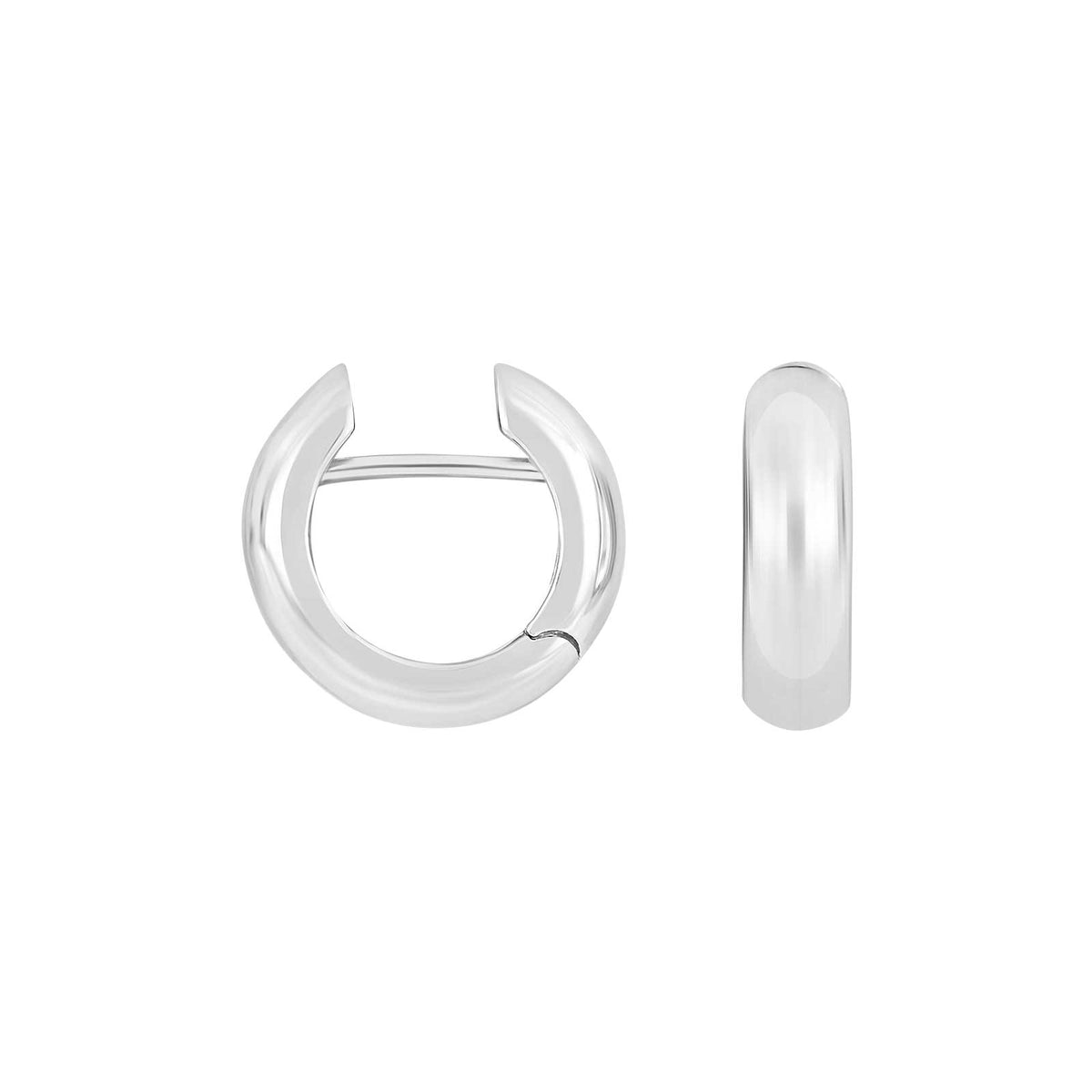Heide Heinzendorff Stella system-creoler i rhodineret sølv måler 16x5 mm og har en glat, blank overflade i et minimalistisk design.