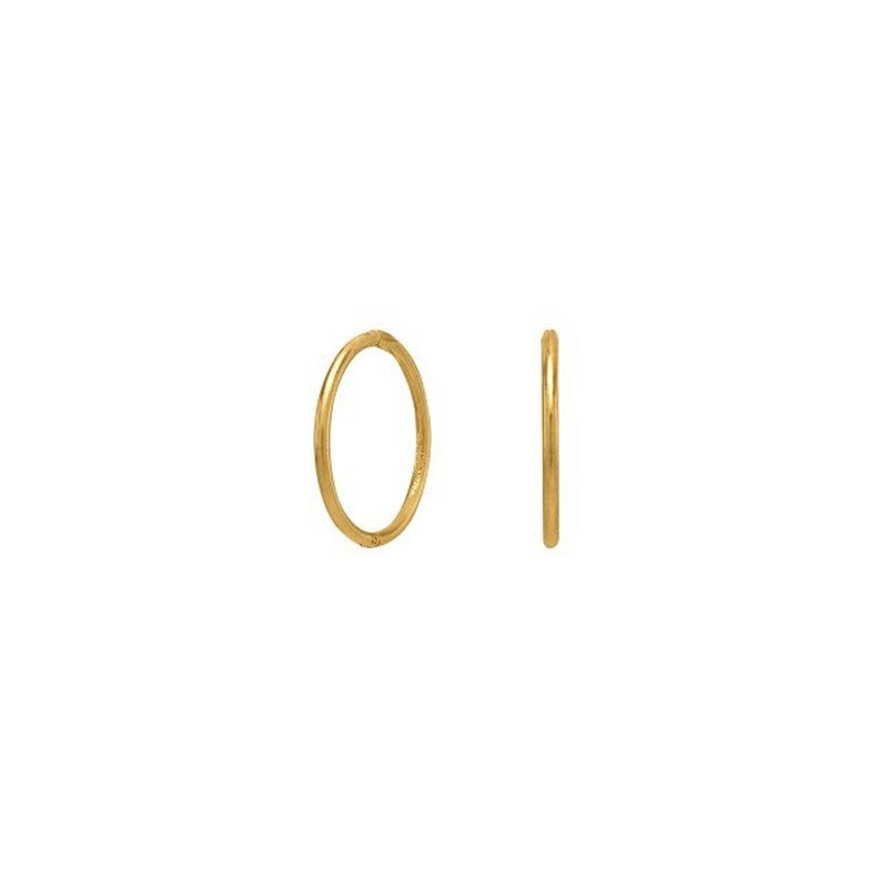 Siersbøl creoler i 18 karat forgyldt sølv – klassisk og minimalistisk design med 10 mm diameter