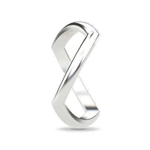 Spinning Jewelry Path Ring i ægte sterlingsølv med glat, let bølgende overflade