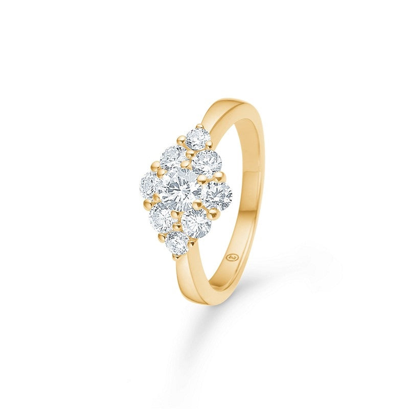Mads Z Cassiopeia ring i 8 karat guld med funklende zirkonia sten