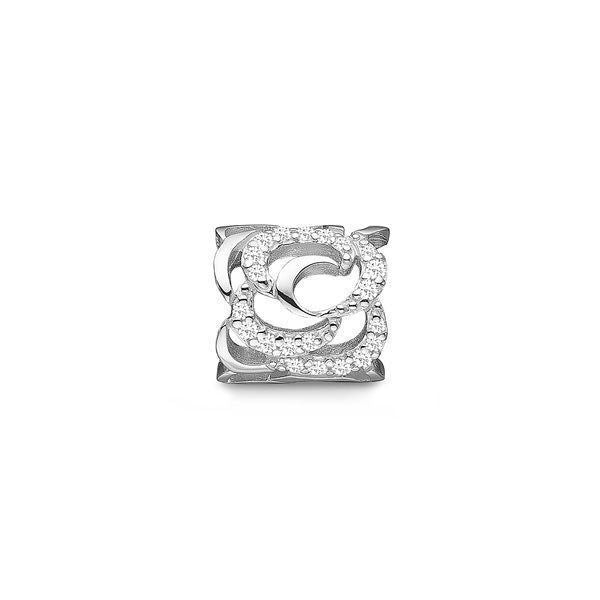 STORY by Kranz & Ziegler sølvcharm med måneinspireret motiv og indlagte sten til STORY armbånd