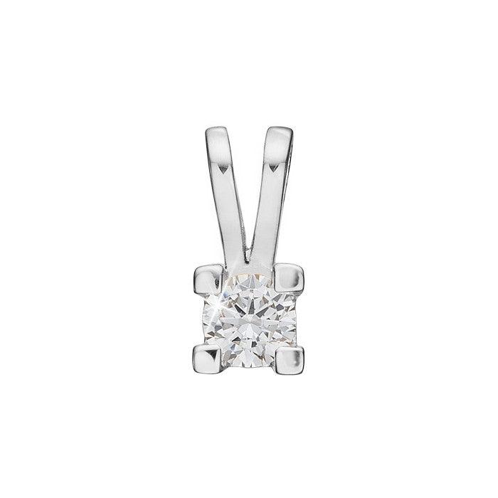 Aagaard Eternity vedhæng i 14 kt. hvidguld med brillantslebet diamant i 4-grebs fatning