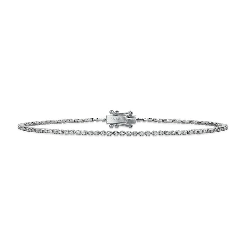 Scrouples Dazzling tennisarmbånd i 14 karat hvidguld med brillantslebne diamanter