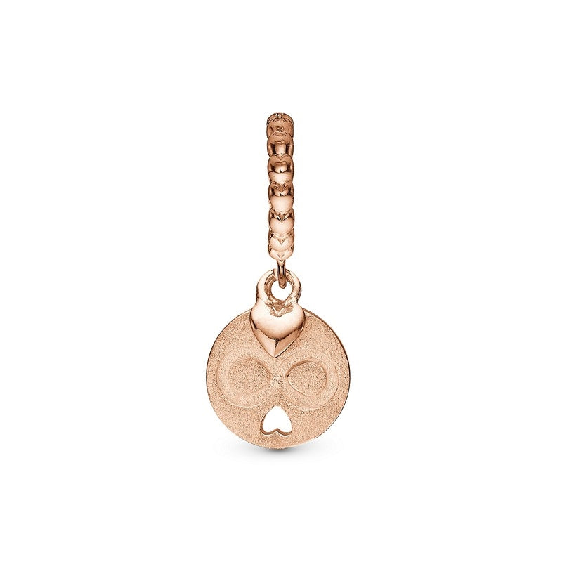Christina Forever charm i rosa forgyldt sølv til læderarmbånd