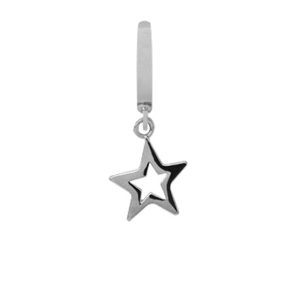 Christina Stjerne charm i sølv til læderarmbånd