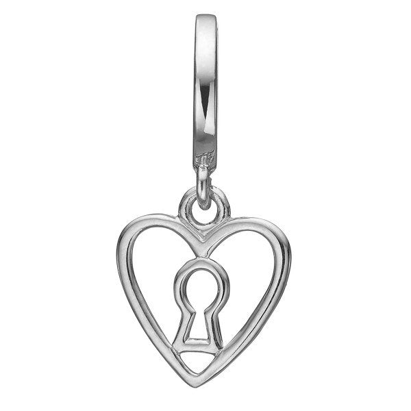Christina Keyhole Love charm i sølv til læderarmbånd