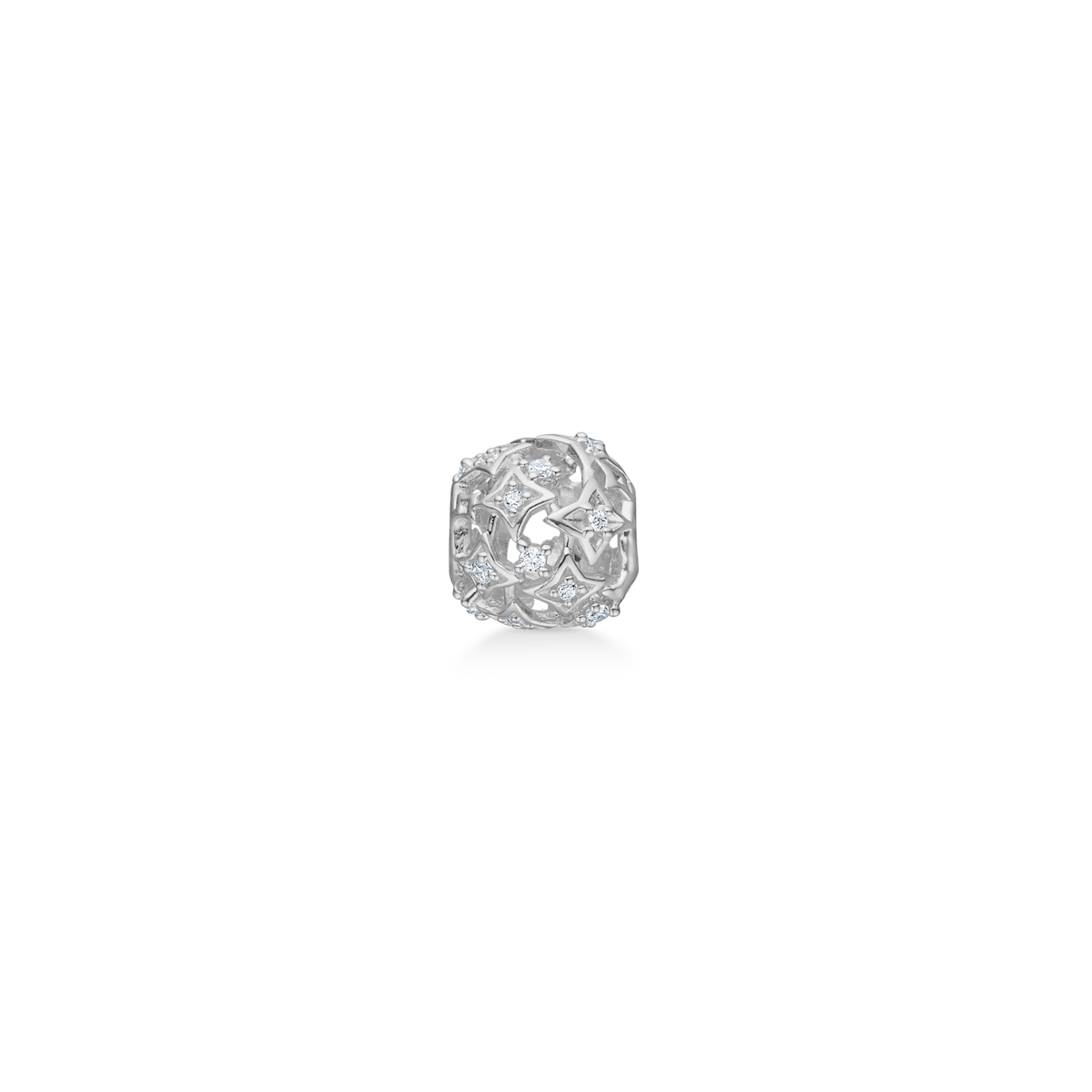 Mads Z Poetry Vesper bead i sølv med zirkonia 8 mm