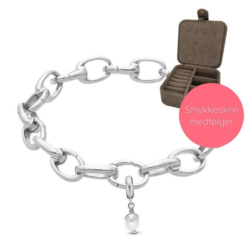 Christina Embrace Link armbånd med charm i stål