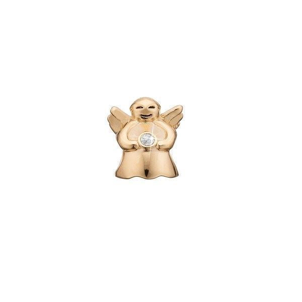 Christina Angel Spirit charm i forgyldt sølv med zirkonia til sølvarmbånd