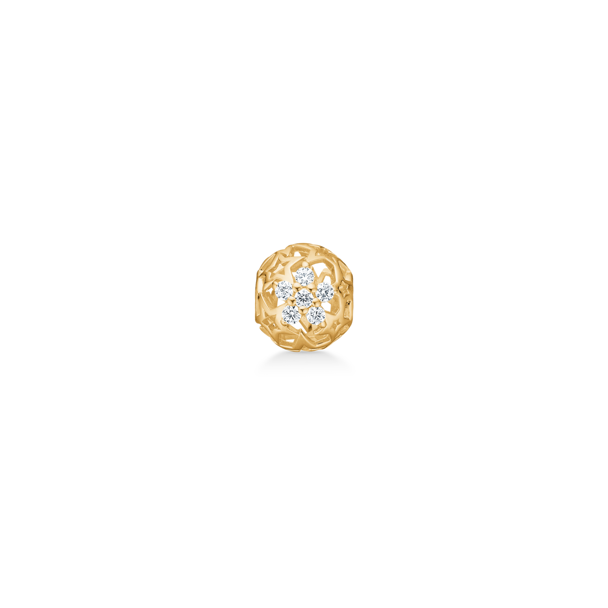 Mads Z Poetry Céleste bead i forgyldt sølv med zirkonia 8 mm