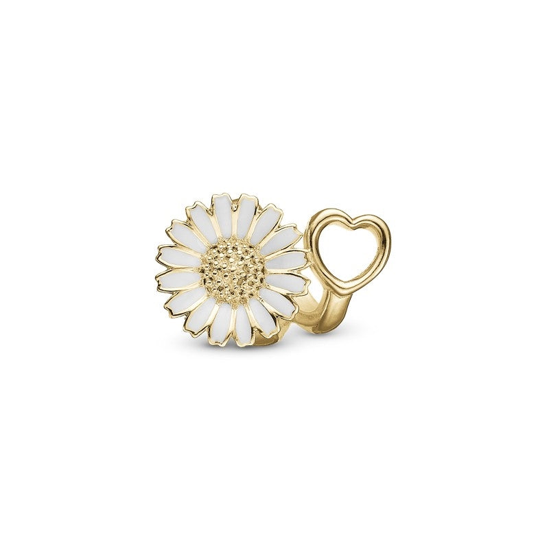 Christina Marguerit Bliss charm i forgyldt sølv til læderarmbånd
