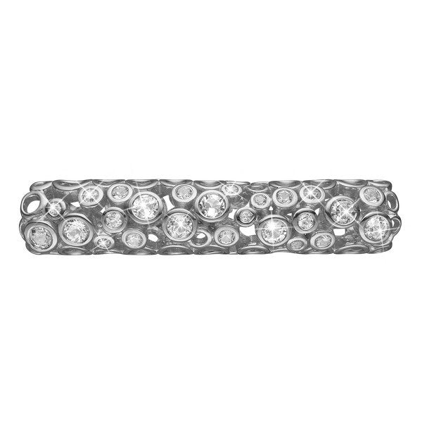 Christina Giant Sparkling Universe charm i sølv til læderarmbånd