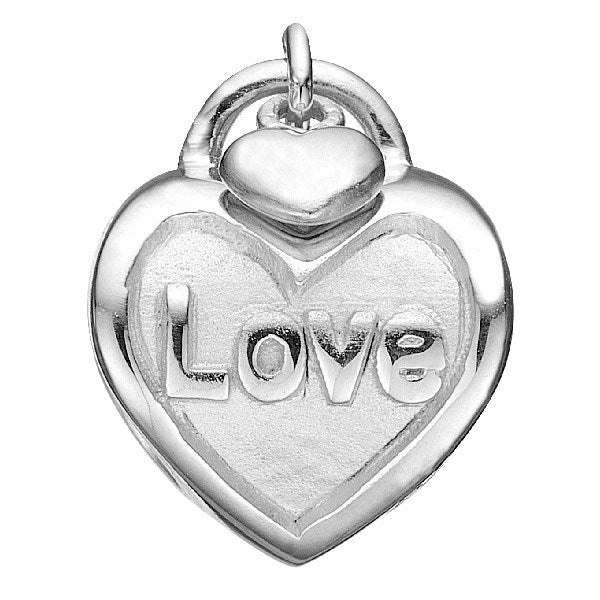 Christina Love Lock charm i sølv til læderarmbånd
