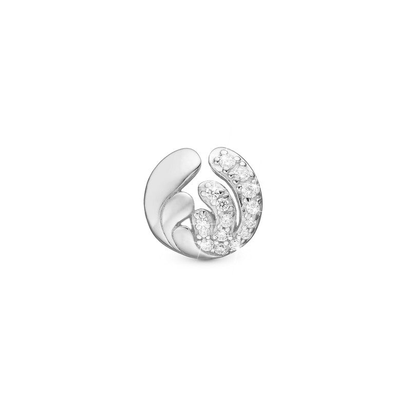 Christina Ocean Splash charm i sølv med zirkonia til læderarmbånd