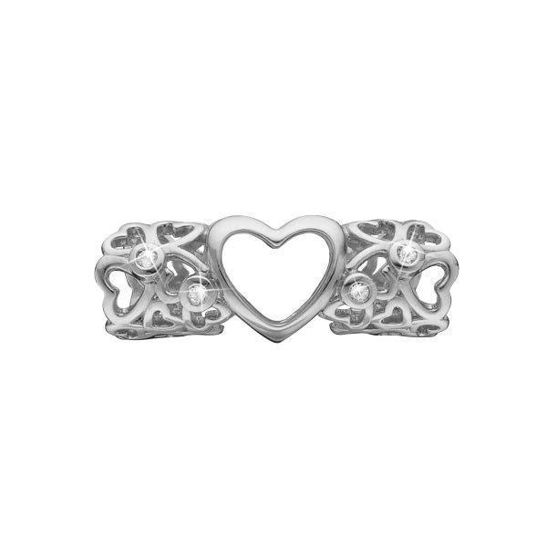 Christina Forever and Ever charm i sølv med zirkonia til læderarmbånd