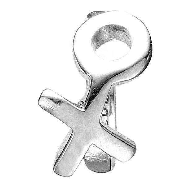 Christina Hugs & Kisses charm i sølv til læderarmbånd
