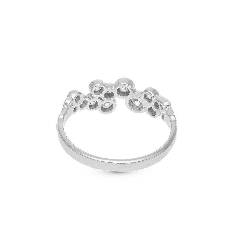 Christina Bubbles ring i sølv med zirkonia set fra en anden vinkel