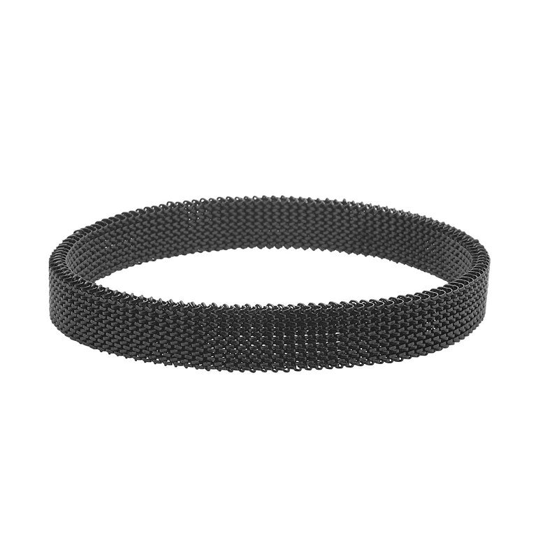 Nordahl Andersen Son of Noa armbånd i sort IP black stål med flettet mesh-mønster til mænd