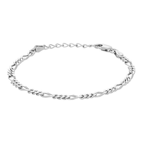 Nordahl Andersen FIGARO52 armbånd i poleret sølv med figaro-mønster, 3 mm bredt