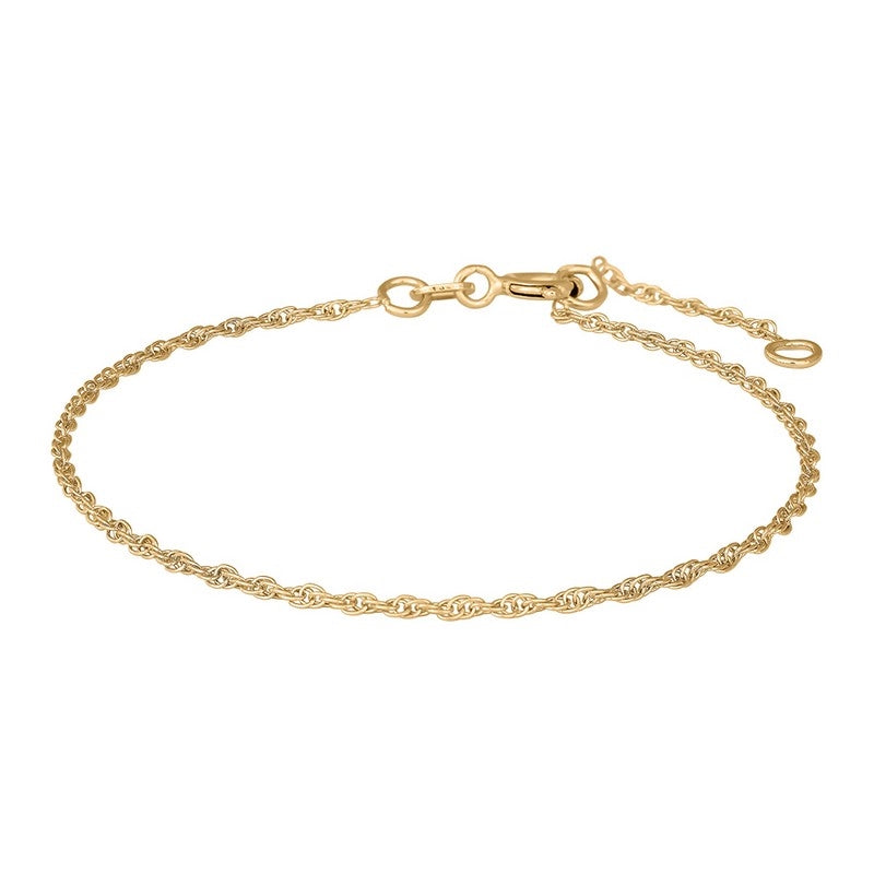 Siersbøl Cordel armbånd i 9 karat guld med snoet kædestruktur og blødt spil i guldet